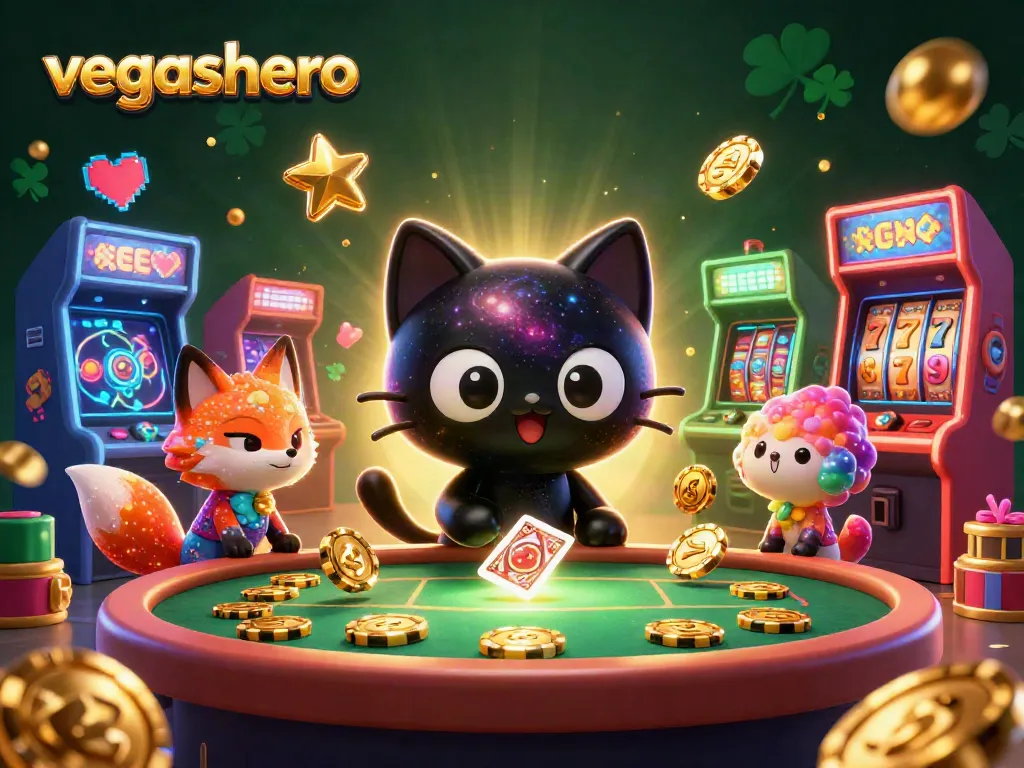 Experience thrilling gaming at VegasHero Casino with colorful characters and vibrant slots.